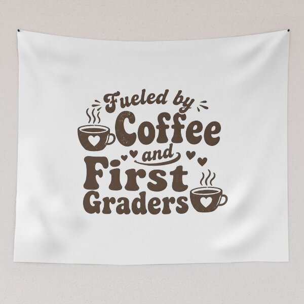 Item preview, Fueled By Coffee And First Graders Retro Distressed Teacher Coffee Mug designed and sold by FestivityFinds.