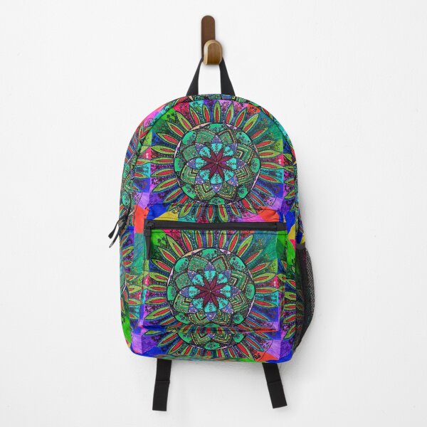 Item preview, Radiant Bloom Mandala – Rainbow Floral Meditation Art designed and sold by Selena.m.studio.