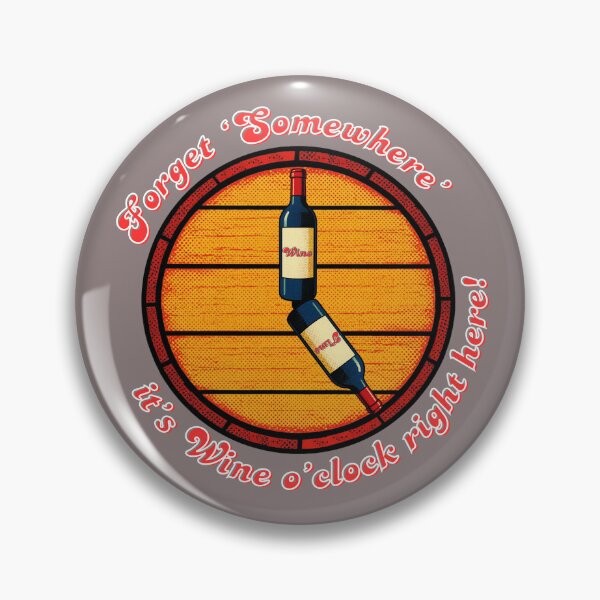 Item preview, It's Wine O'clock Somewhere Funny Wine Design designed and sold by InkyCorvid.