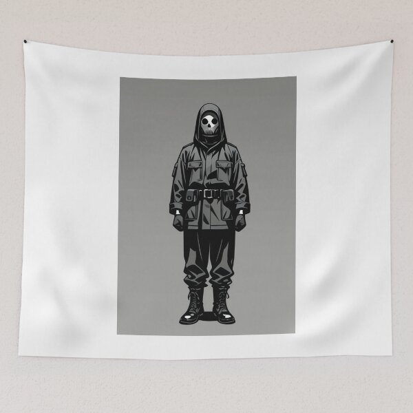 Item preview, Science Fiction - Futuristic Masked Soldier, Post-Apocalyptic Aesthetic designed and sold by AnimeShin.