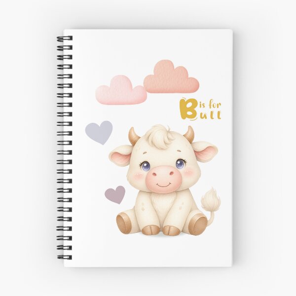 Item preview, B is for Bull – Cute Kawaii Bull Alphabet Letter B Learning Design for Preschool Kids|| Baby Onesies designed and sold by SassiBermark.