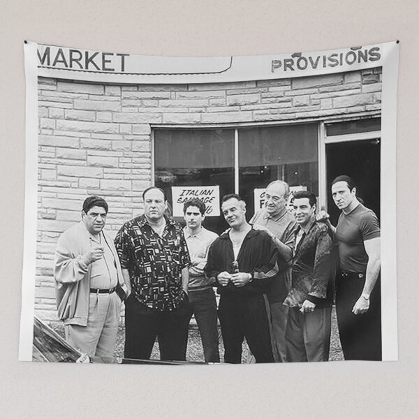 Item preview, Vintage Mob Gang Photo Outside Meat Market designed and sold by pastbarack.