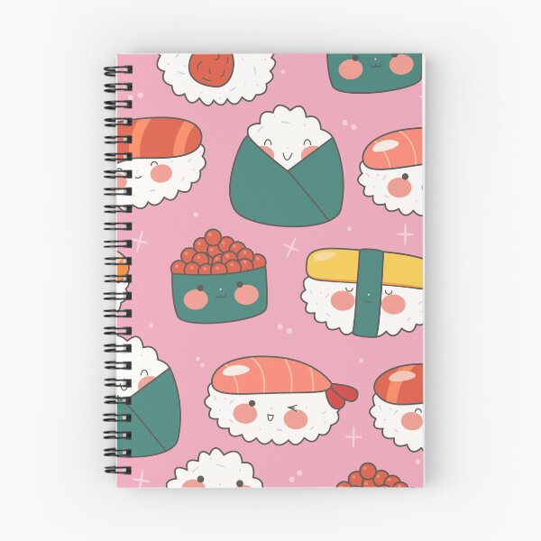 Item preview, Cute Kawaii Sushi Pattern | Adorable Japanese Food Seamless Print | Happy Sushi & Onigiri Design designed and sold by RJACreative.