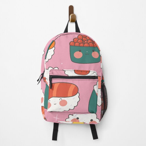 Item preview, Cute Kawaii Sushi Pattern | Adorable Japanese Food Seamless Print | Happy Sushi & Onigiri Design designed and sold by RJACreative.