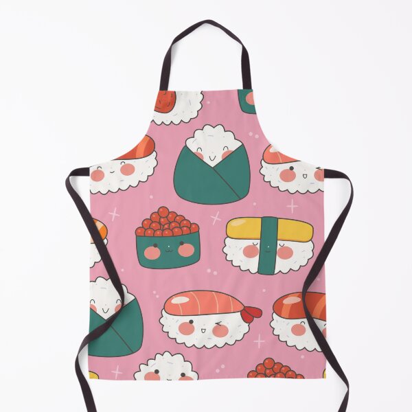 Item preview, Cute Kawaii Sushi Pattern | Adorable Japanese Food Seamless Print | Happy Sushi & Onigiri Design designed and sold by RJACreative.