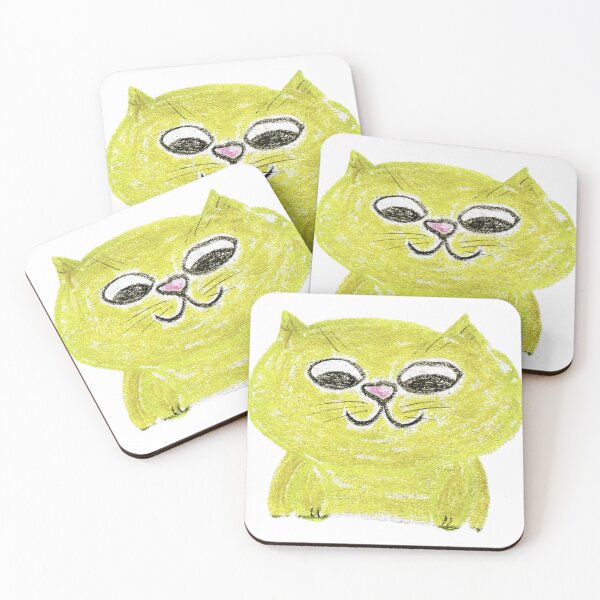 Item preview, Cute Ginger Cat Peeking Down Crayon Art designed and sold by MagicYana.