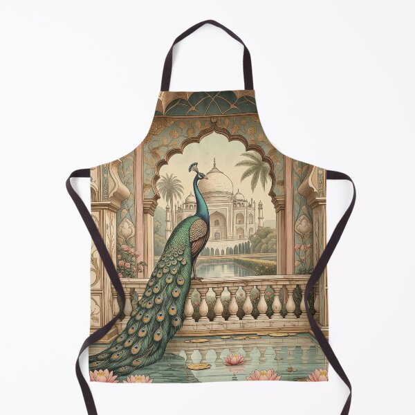 Item preview, Indian Peacock at the Taj Mahal | Mughal Palace Peacock Illustration | Vintage Indian Architecture | Lotus Garden Wall Art | Elegant Travel Decor | Heritage Gift designed and sold by RSDigitalPrintDesign.