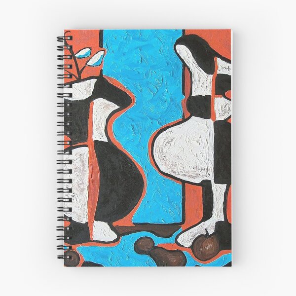 Item preview, Abstract Cubist Figures Red Blue Painting designed and sold by colinterrell.