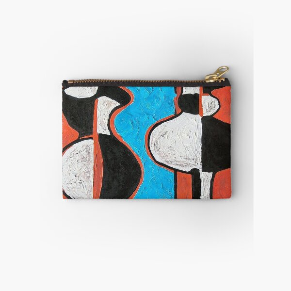 Item preview, Abstract Cubist Figures Red Blue Painting designed and sold by colinterrell.