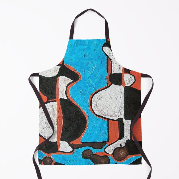 Item preview, Abstract Cubist Figures Red Blue Painting designed and sold by colinterrell.