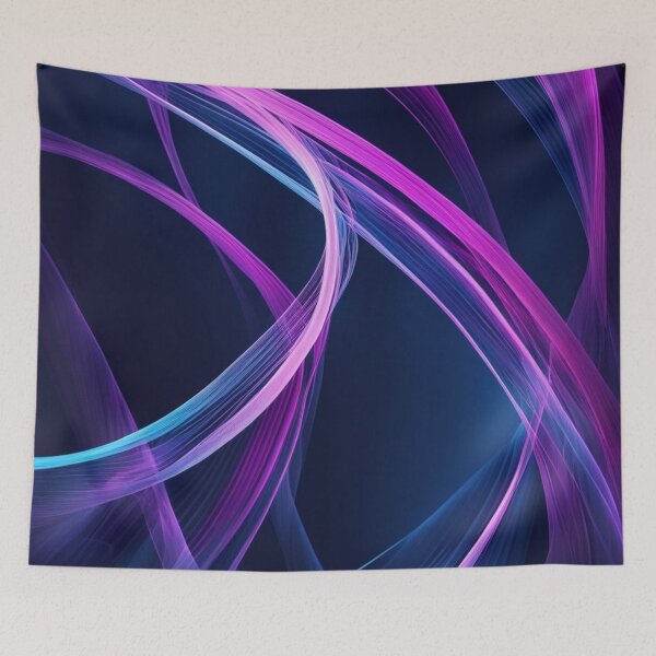 Item preview, Purple Blue Flowing Ribbons designed and sold by Harmonic_Layers.