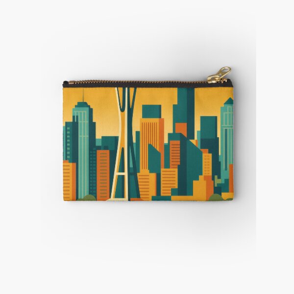Item preview, Retro Pop Art Poster Illustration of Seattle | Bold Emerald City Print with Space Needle, Mount Rainier & Puget Sound Skyline | Vintage Pacific Northwest Wall Art Decor designed and sold by PaintedPixels01.