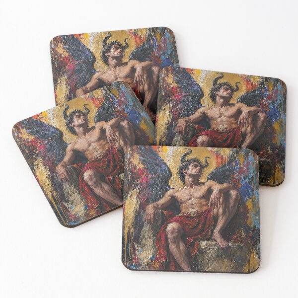 Item preview, Lucifer Fallen angel painting. designed and sold by GalleryKauffeld.