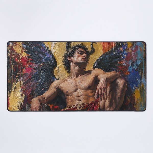Item preview, Lucifer Fallen angel painting. designed and sold by GalleryKauffeld.