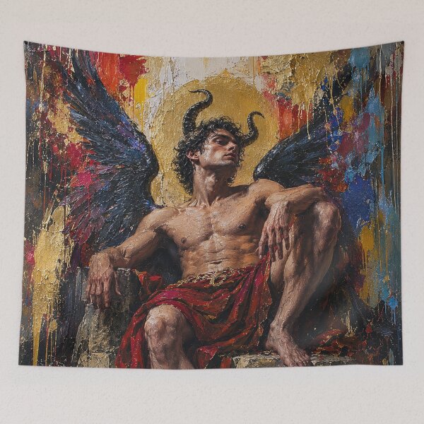 Item preview, Lucifer Fallen angel painting. designed and sold by GalleryKauffeld.