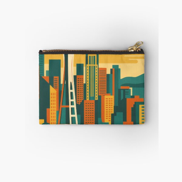 Item preview, Retro Pop Art Poster Illustration of Seattle | Bold Emerald City Print with Space Needle, Mount Rainier & Puget Sound Skyline | Vintage Pacific Northwest Wall Art Decor designed and sold by PaintedPixels01.