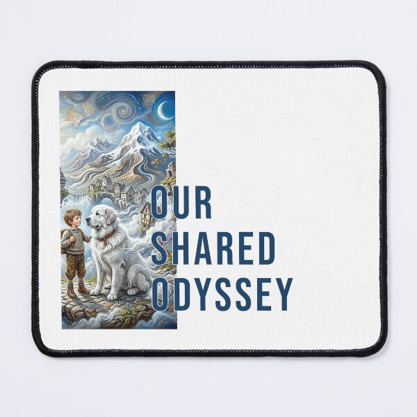 Item preview, Our Shared Odyssey Fantasy Boy and Giant Dog Art designed and sold by rich-moda.