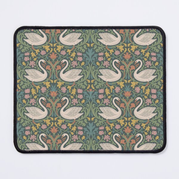 Item preview, William Morris Art Nouveau Swan Pattern | Vintage Botanical Seamless Wallpaper & Textile Design designed and sold by Tamas Das.