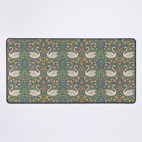 Item preview, William Morris Art Nouveau Swan Pattern | Vintage Botanical Seamless Wallpaper & Textile Design designed and sold by Tamas Das.