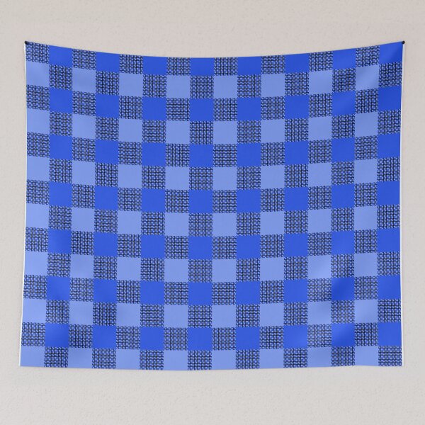 Item preview, Classic Blue and Black Buffalo Plaid Seamless Pattern designed and sold by VOYID ART STUDIO.