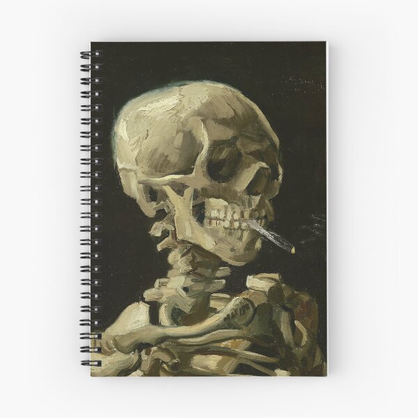 Item preview, Van Gogh Skeleton Smoking Cigarette Painting  designed and sold by colinterrell.