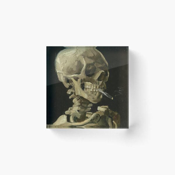Item preview, Van Gogh Skeleton Smoking Cigarette Painting  designed and sold by colinterrell.