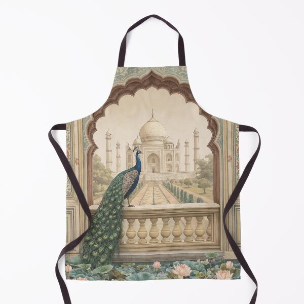 Item preview, Mughal Luxury Decor | Indian Peacock at the Taj Mahal | Regal Palace Illustration | Vintage Heritage Wall Art | Elegant Lotus Garden Print | Royal Indian Gift designed and sold by RSDigitalPrintDesign.