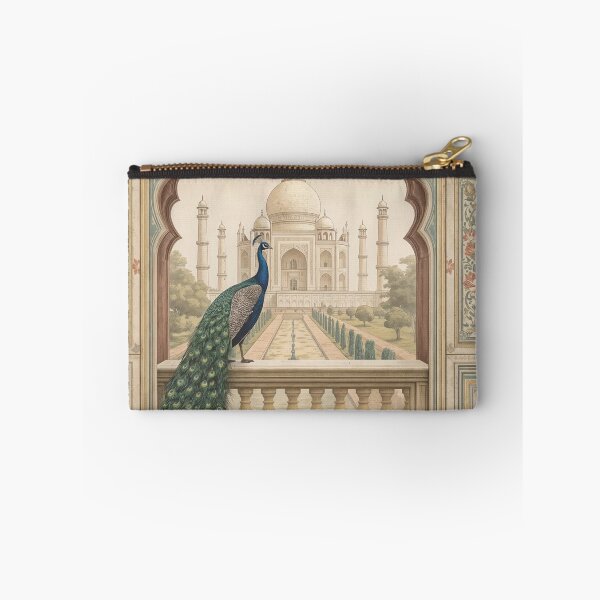 Item preview, Mughal Luxury Decor | Indian Peacock at the Taj Mahal | Regal Palace Illustration | Vintage Heritage Wall Art | Elegant Lotus Garden Print | Royal Indian Gift designed and sold by RSDigitalPrintDesign.