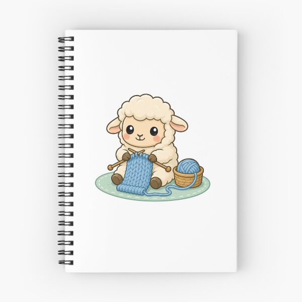 Item preview, Cozy Knitting Sheep Sticker designed and sold by PawsGiggles.