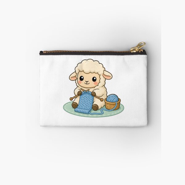 Item preview, Cozy Knitting Sheep Sticker designed and sold by PawsGiggles.