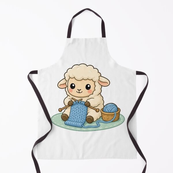 Item preview, Cozy Knitting Sheep Sticker designed and sold by PawsGiggles.