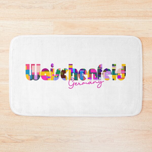 Item preview, Waischenfeld, Germany, Vibrant Abstract City Typography Art designed and sold by Wanderful-roads.
