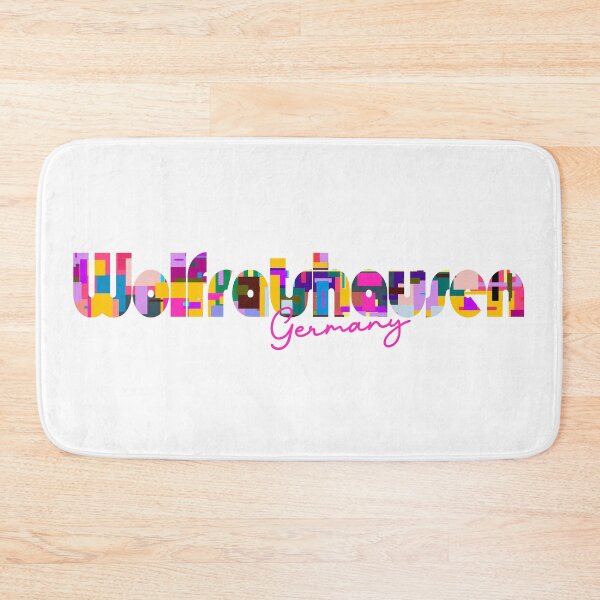 Item preview, Wolfratshausen, Germany, Vibrant Abstract City Typography Art designed and sold by Wanderful-roads.