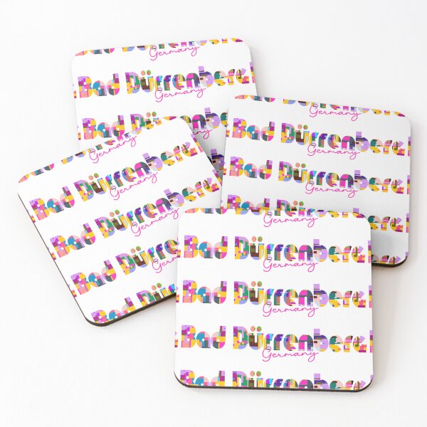 Item preview, Bad Dürrenberg, Germany, Vibrant Abstract City Typography Art designed and sold by Wanderful-roads.