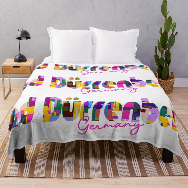 Item preview, Bad Dürrenberg, Germany, Vibrant Abstract City Typography Art designed and sold by Wanderful-roads.