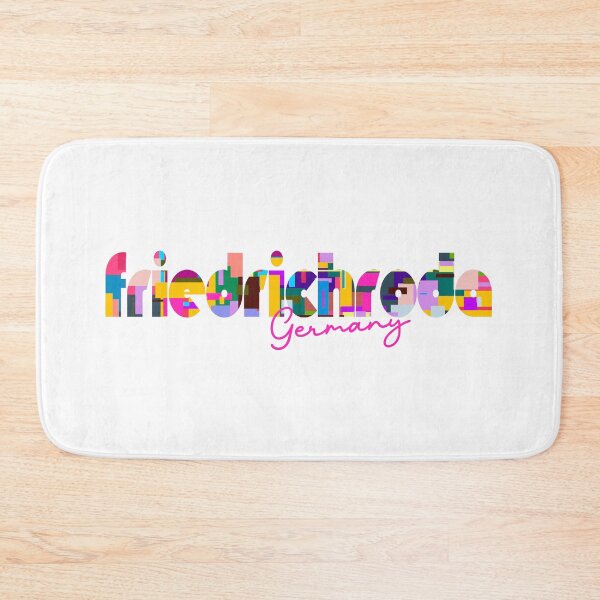 Item preview, Friedrichroda, Germany, Vibrant Abstract City Typography Art designed and sold by Wanderful-roads.