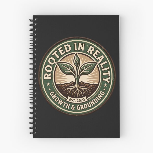 Item preview, Rooted In Reality Growth Grounding Badge designed and sold by SplashTastic.