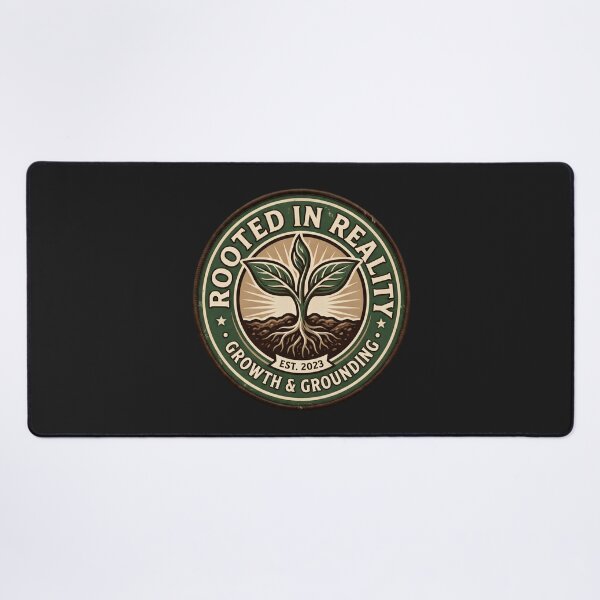 Item preview, Rooted In Reality Growth Grounding Badge designed and sold by SplashTastic.