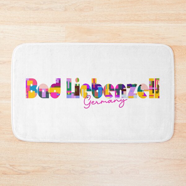 Item preview, Bad Liebenzell, Germany, Vibrant Abstract City Typography Art designed and sold by Wanderful-roads.
