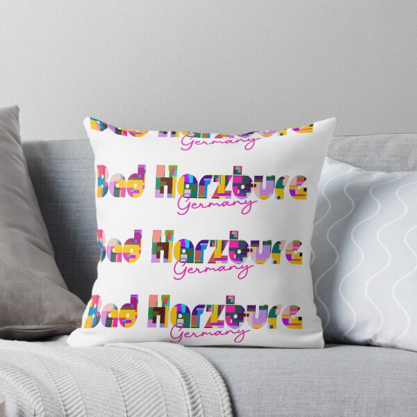 Item preview, Bad Harzburg, Germany, Vibrant Abstract City Typography Art designed and sold by Wanderful-roads.
