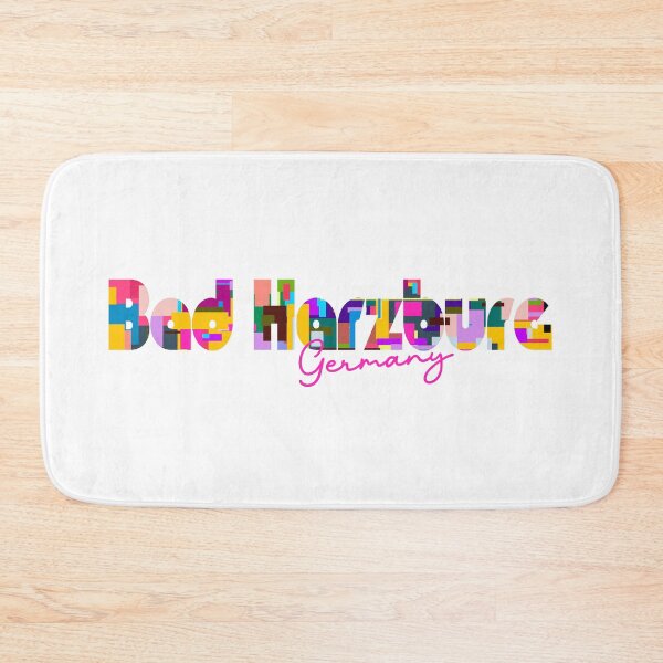 Item preview, Bad Harzburg, Germany, Vibrant Abstract City Typography Art designed and sold by Wanderful-roads.