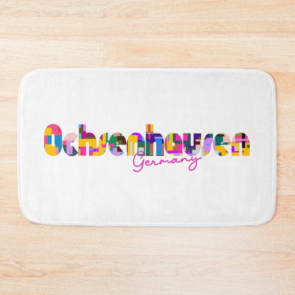 Item preview, Ochsenhausen, Germany, Vibrant Abstract City Typography Art designed and sold by Wanderful-roads.