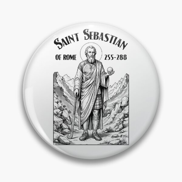 Item preview, Field Hockey Player Vintage Patron Saint Sebastian designed and sold by GrandeDuc.