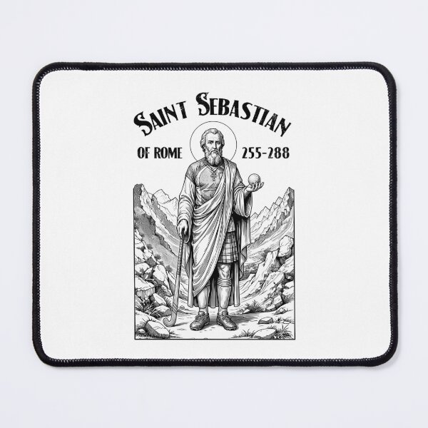 Item preview, Field Hockey Player Vintage Patron Saint Sebastian designed and sold by GrandeDuc.