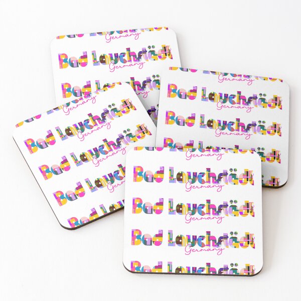 Item preview, Bad Lauchstädt, Germany, Vibrant Abstract City Typography Art designed and sold by Wanderful-roads.