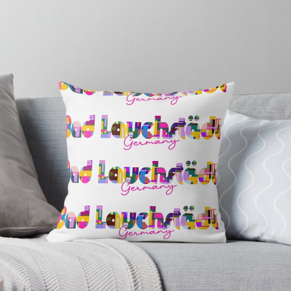 Item preview, Bad Lauchstädt, Germany, Vibrant Abstract City Typography Art designed and sold by Wanderful-roads.