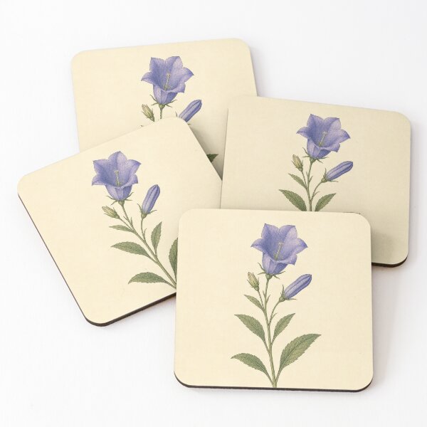 Item preview, Vintage Bellflower Botanical Illustration Print designed and sold by NuvoraNest.