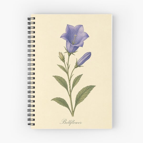 Item preview, Vintage Bellflower Botanical Illustration Print designed and sold by NuvoraNest.
