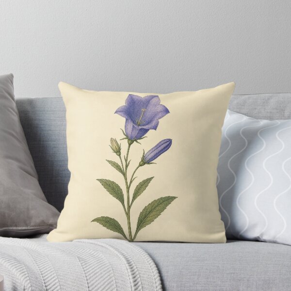 Item preview, Vintage Bellflower Botanical Illustration Print designed and sold by NuvoraNest.