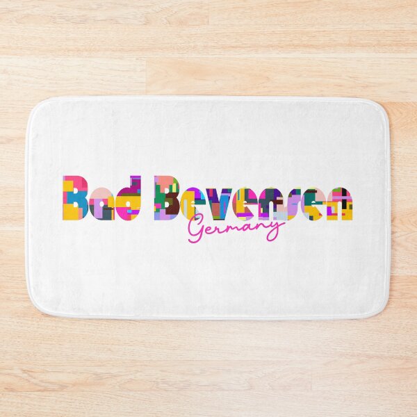 Item preview, Bad Bevensen, Germany, Vibrant Abstract City Typography Art designed and sold by Wanderful-roads.